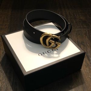 Gucci leather GG belt 10/75B